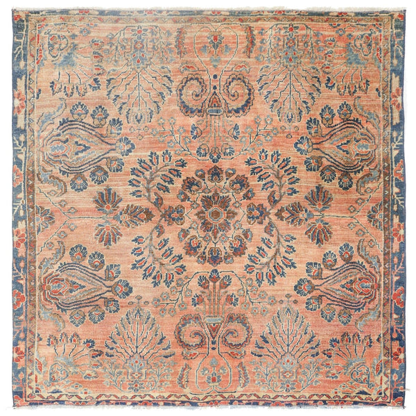 Vintage Sarouk Handwoven Traditional Rug