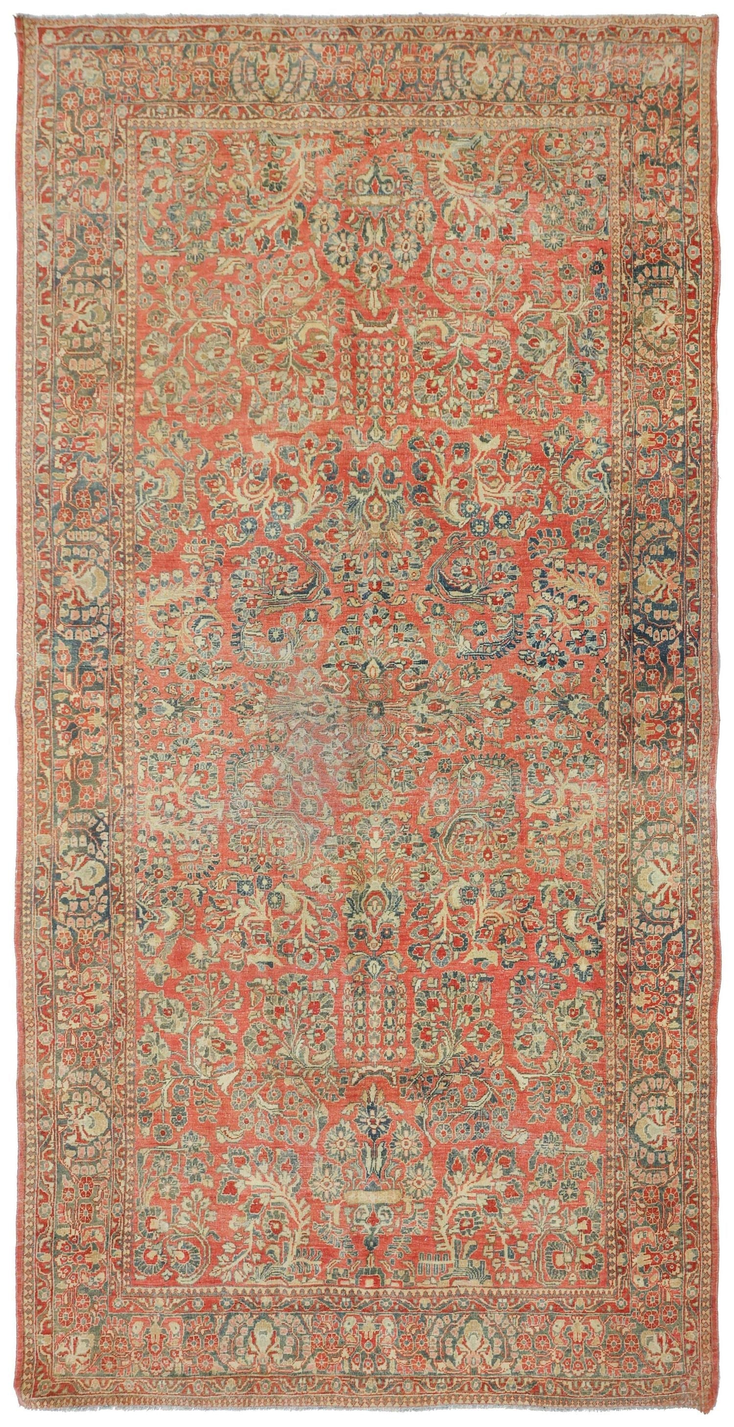 Vintage Sarouk Handwoven Traditional Rug