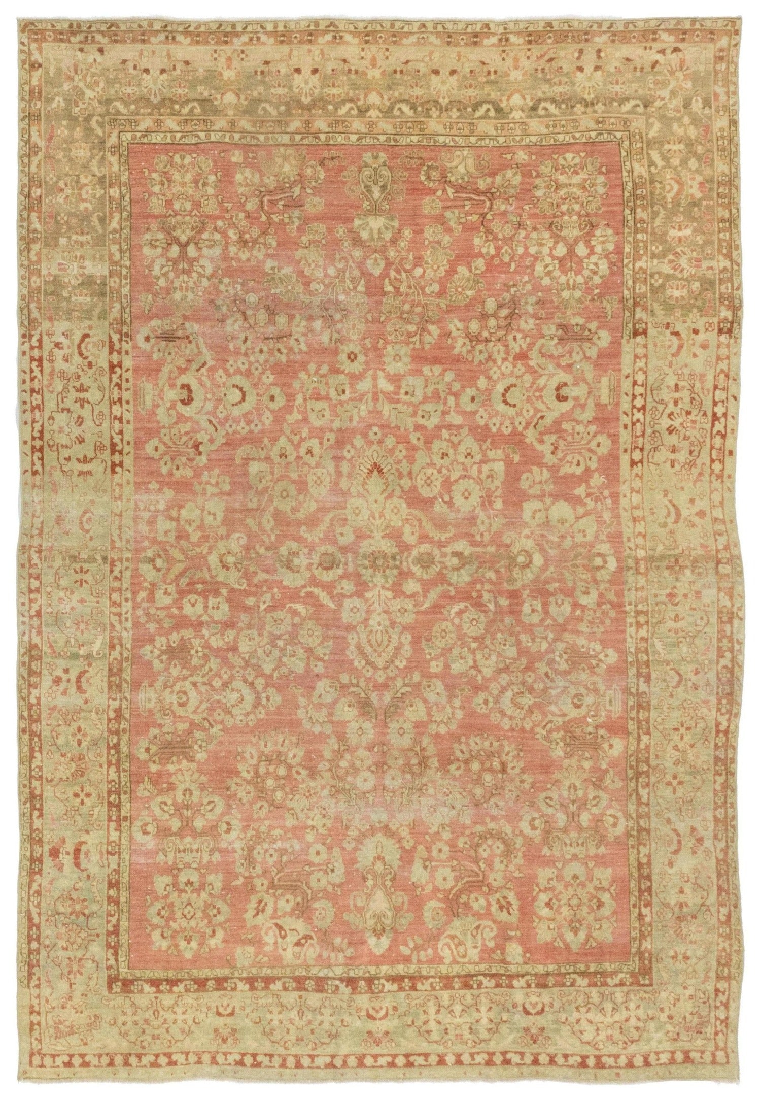 Vintage Sarouk Handwoven Traditional Rug