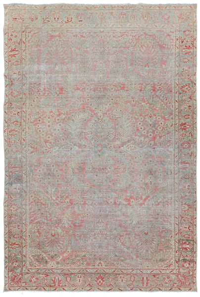 Vintage Sarouk Handwoven Traditional Rug