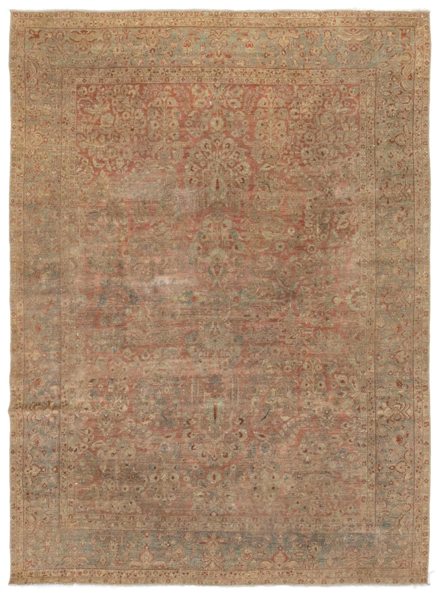 Vintage Sarouk Handwoven Traditional Rug