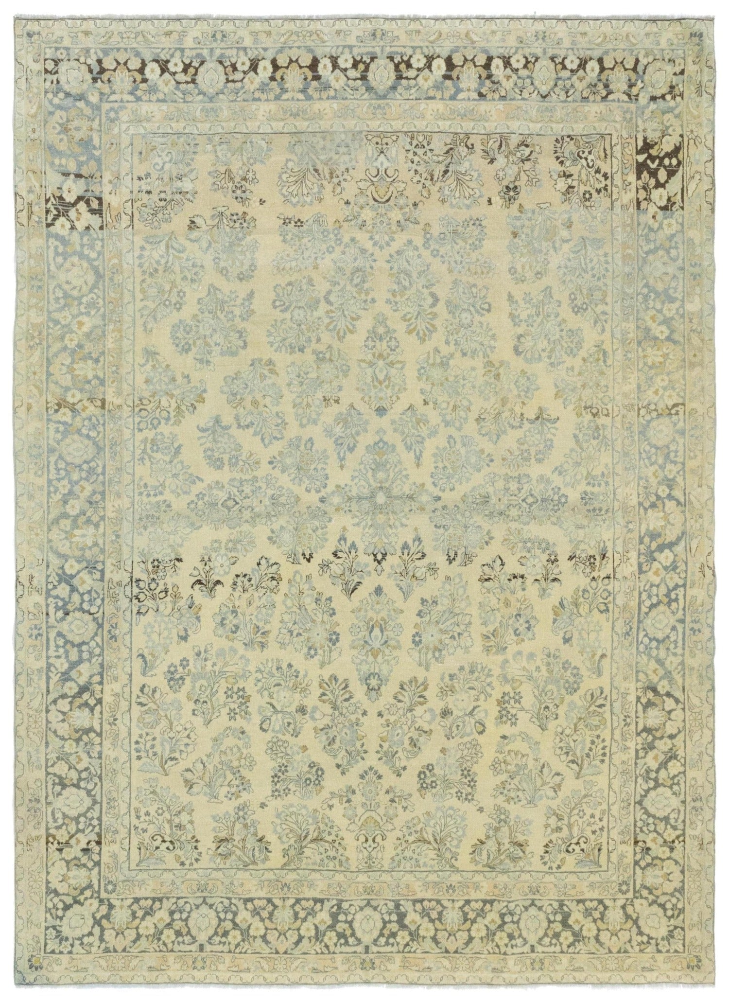 Vintage Sarouk Handwoven Traditional Rug