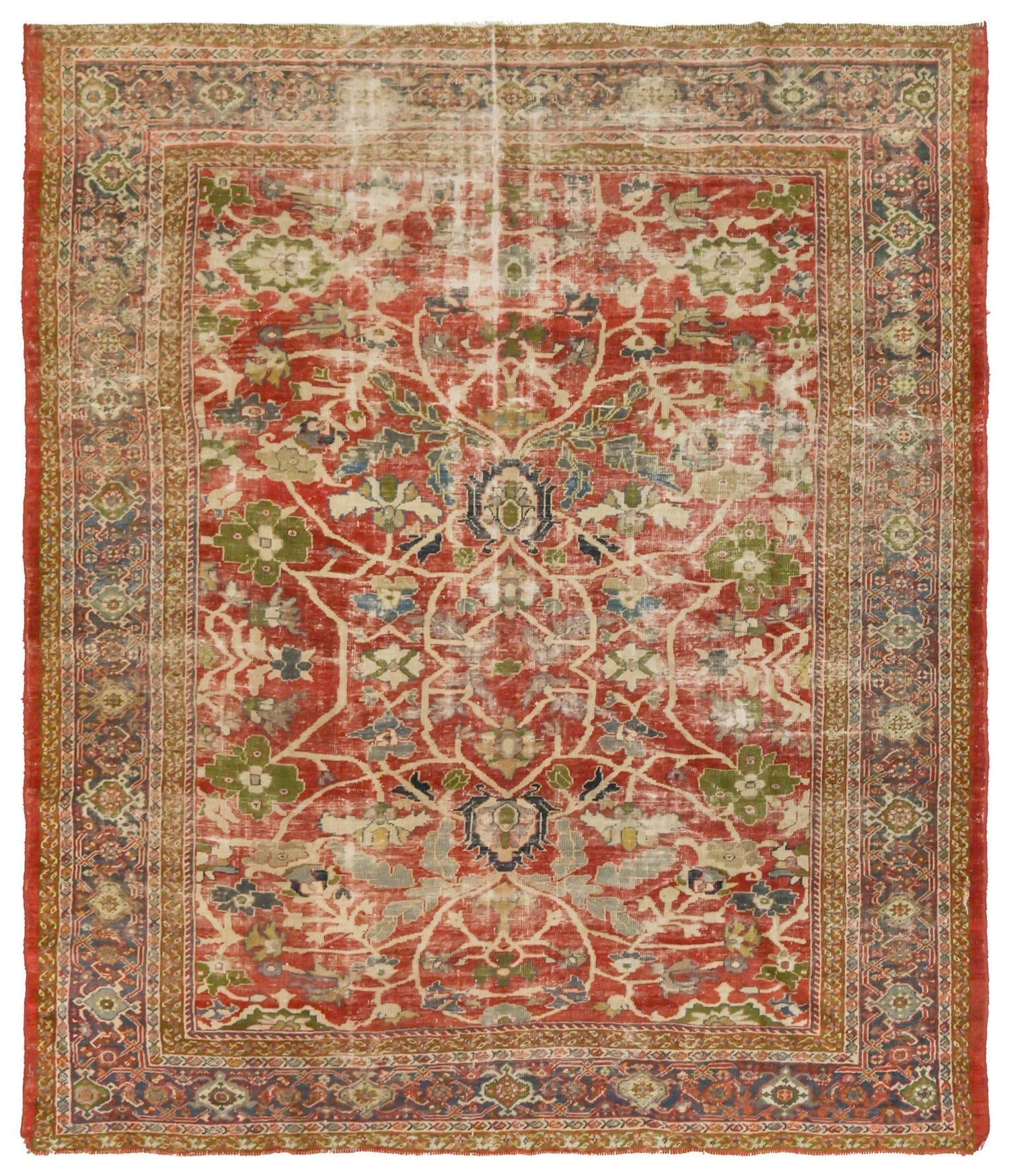 Vintage Sultanabad Handwoven Traditional Rug