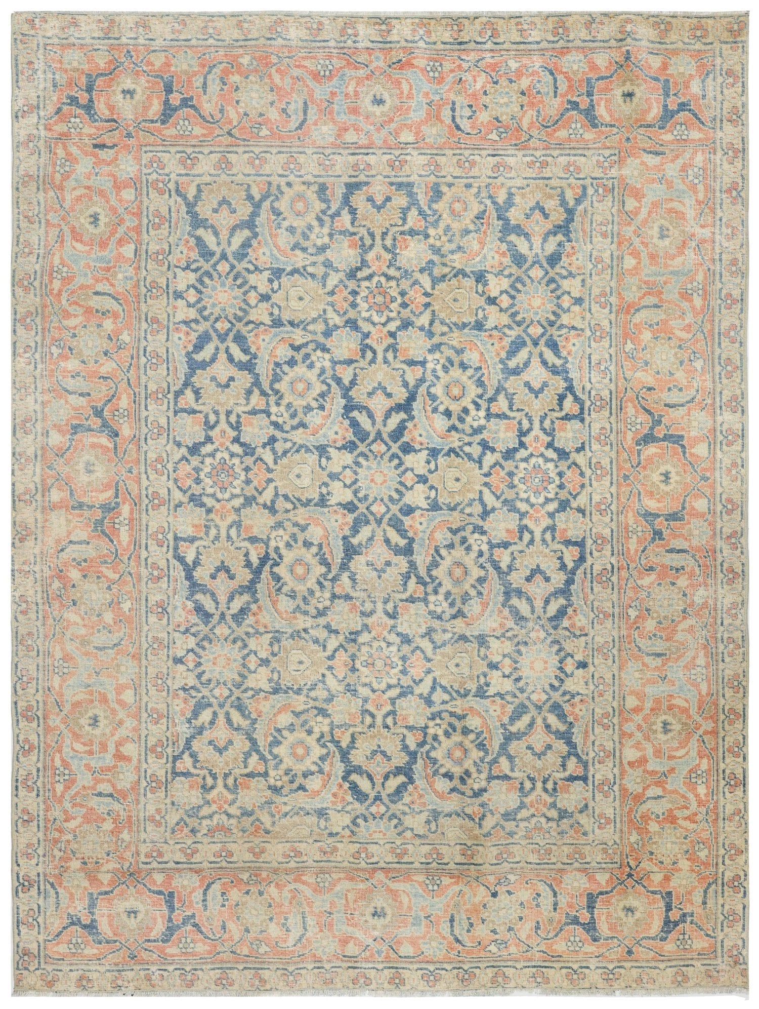 Vintage Tabriz Handwoven Traditional Rug