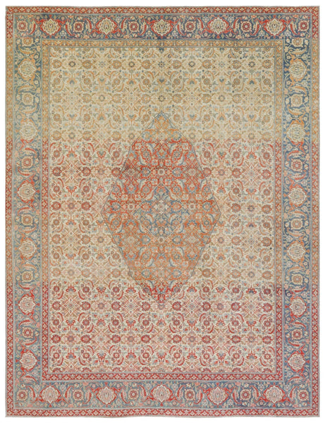 Vintage Tabriz Handwoven Traditional Rug