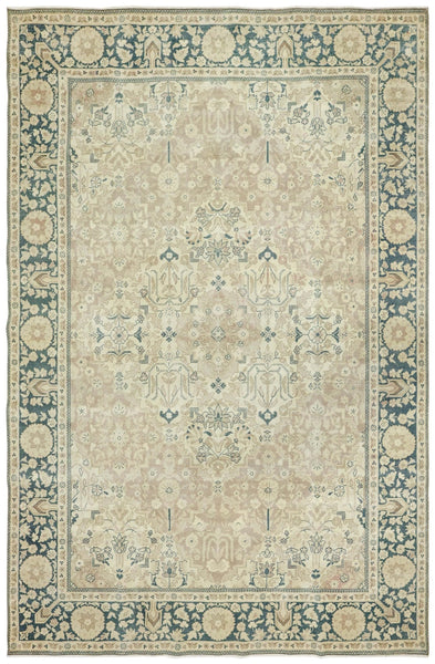 Vintage Tabriz Handwoven Traditional Rug