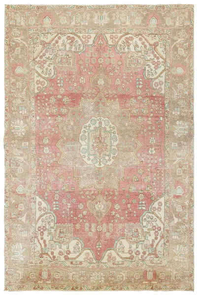 Vintage Tabriz Handwoven Traditional Rug