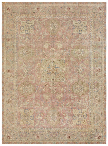 Vintage Tabriz Handwoven Traditional Rug