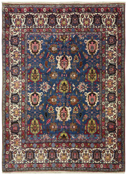 Antique Veramin Handwoven Traditional Rug