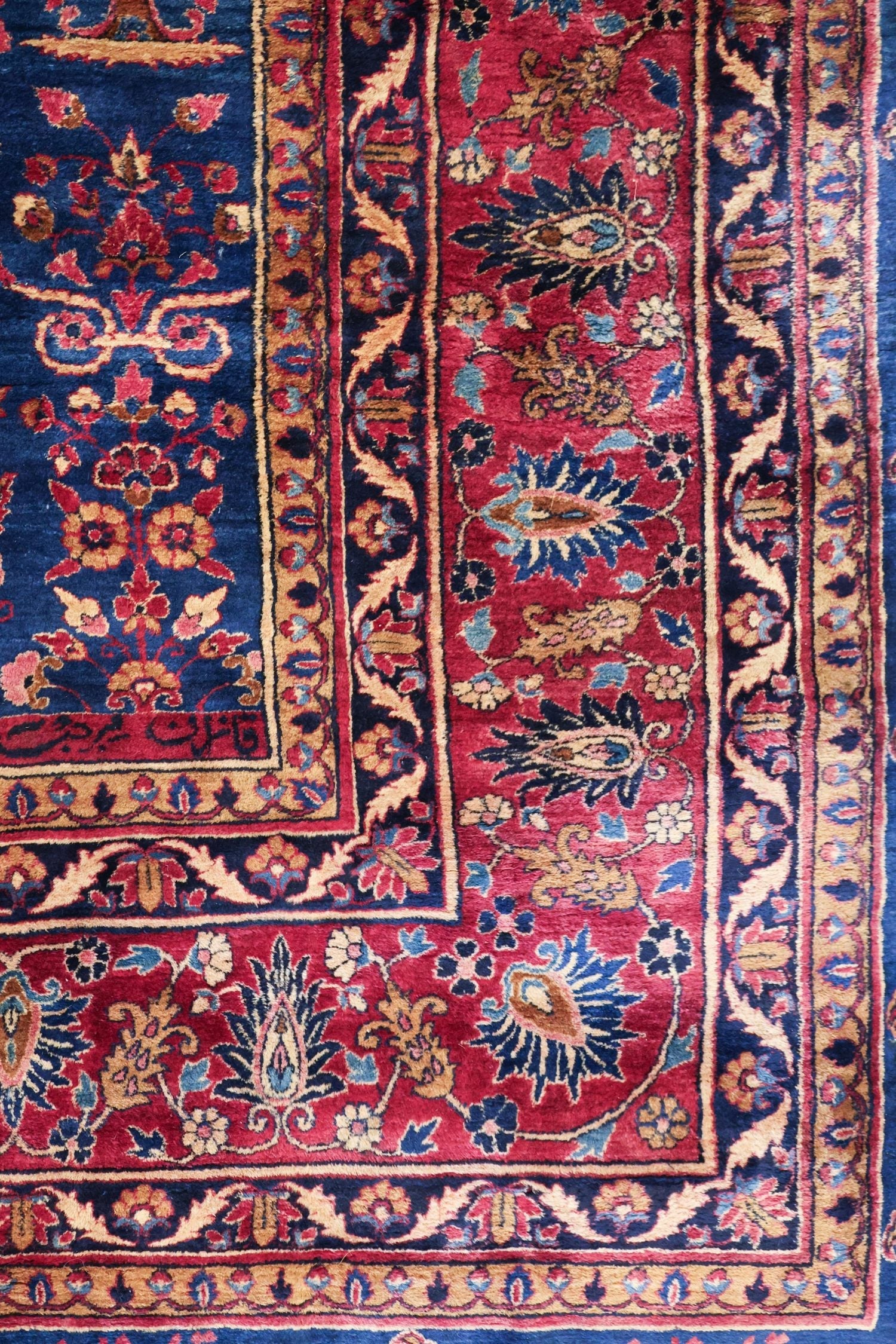 Antique Yezd Handwoven Traditional Rug, J61991