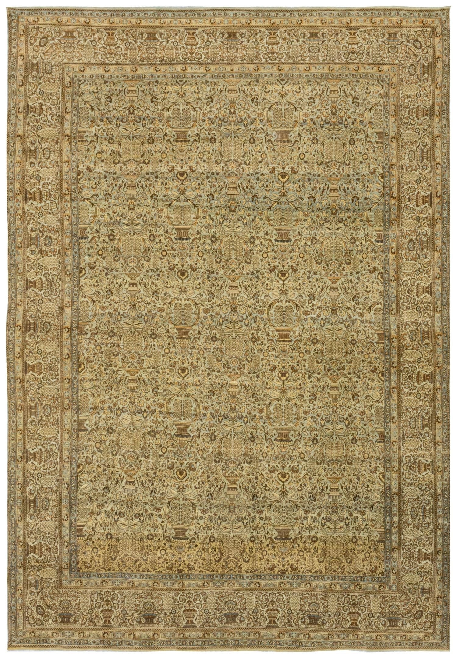 Antique Yezd Handwoven Traditional Rug