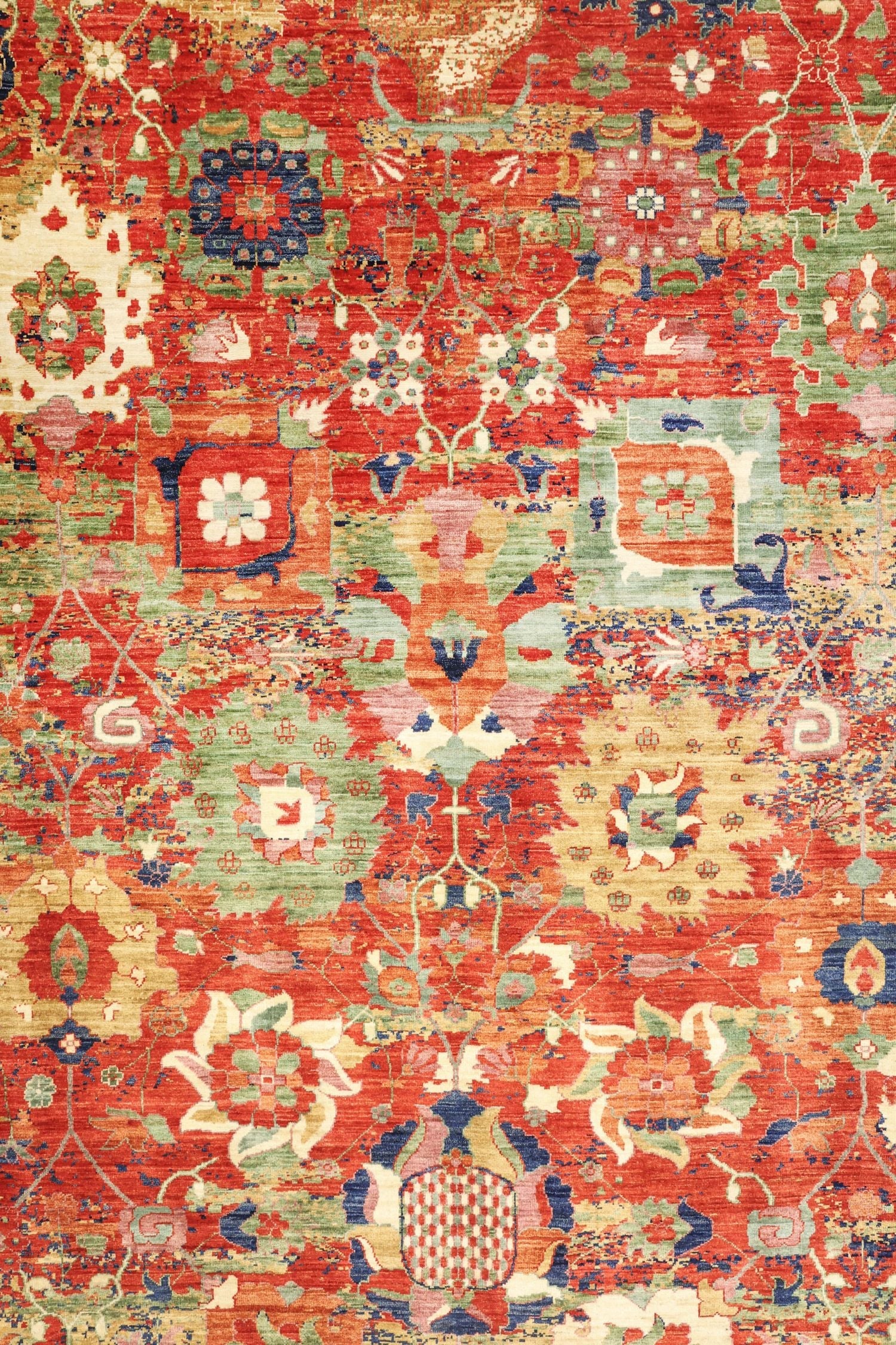 Erased Moghul Handwoven Transitional Rug, J77064