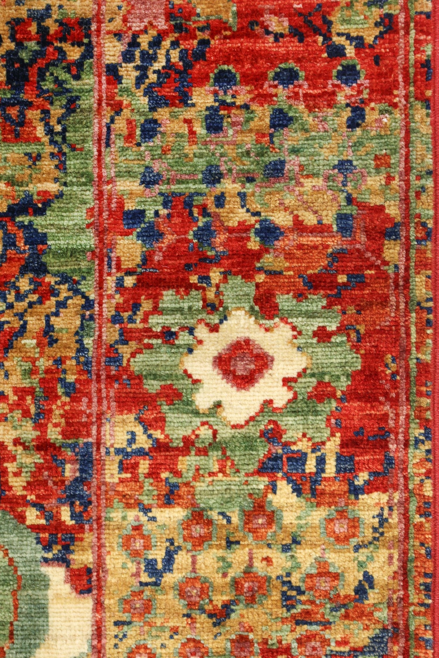 Erased Moghul Handwoven Transitional Rug, J77064