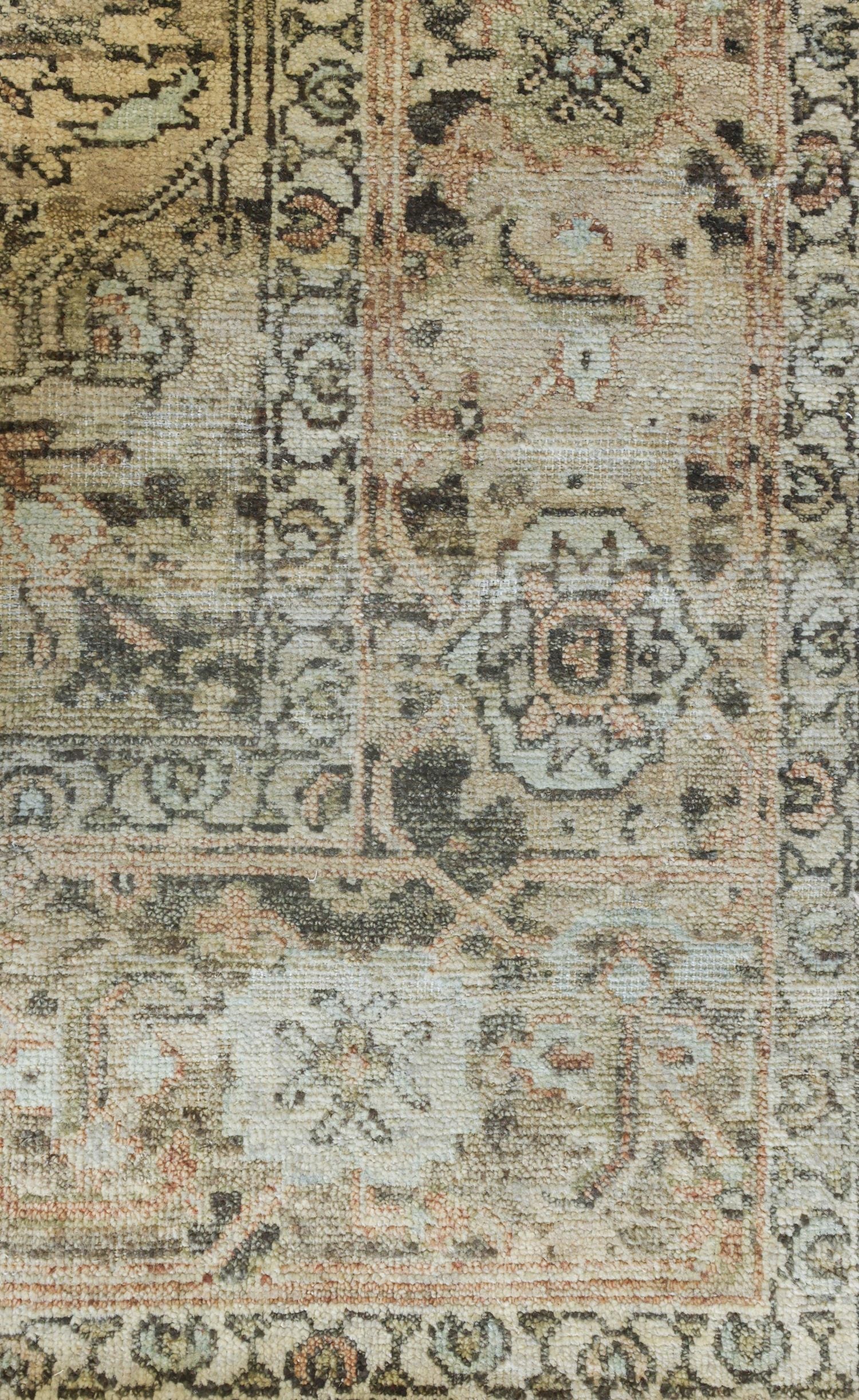 Erased Serapi Handwoven Transitional Rug, J73802