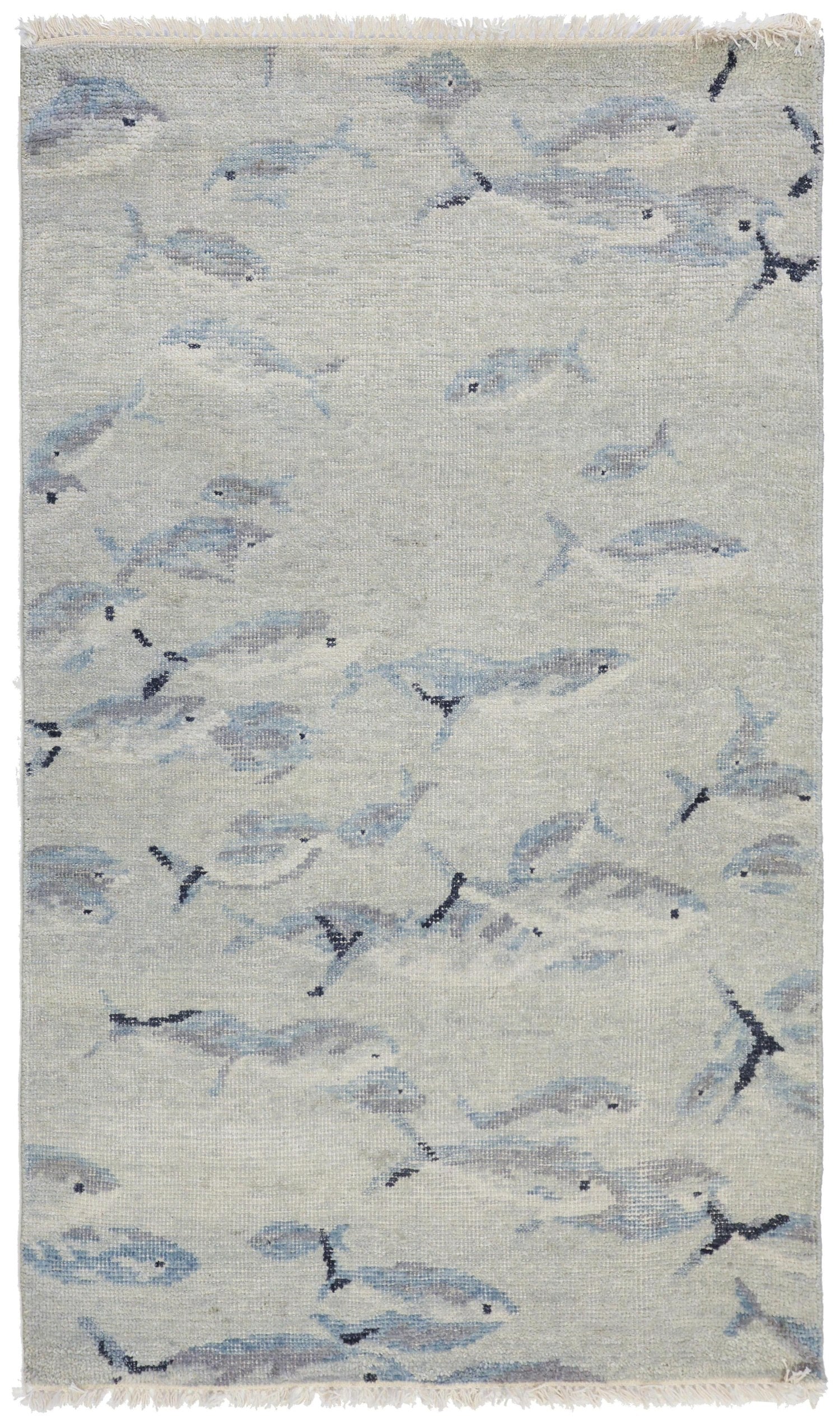 Fish School Handwoven Transitional Rug