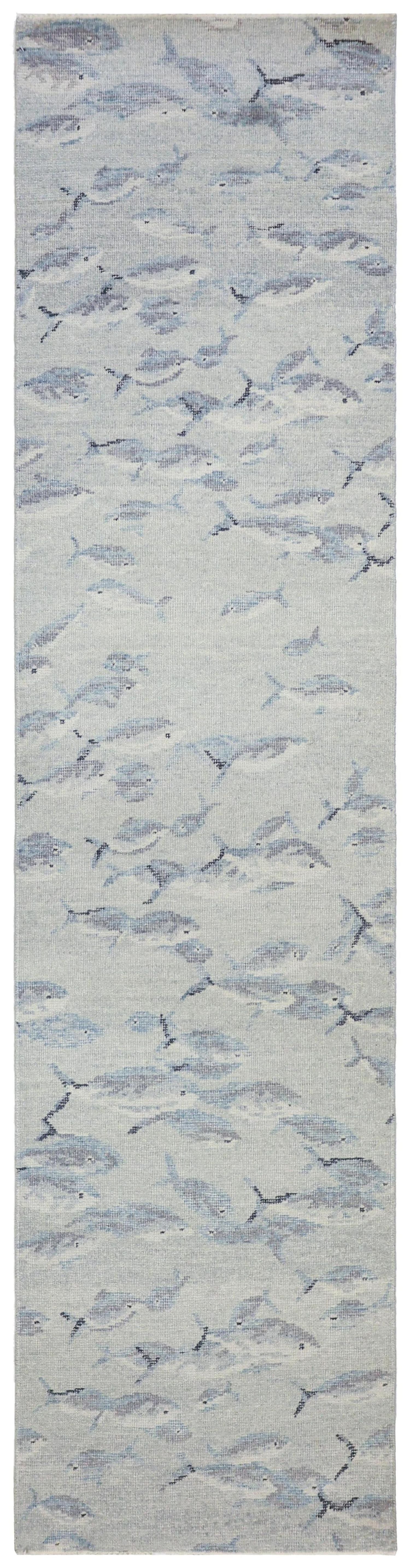 Fish School Handwoven Transitional Rug