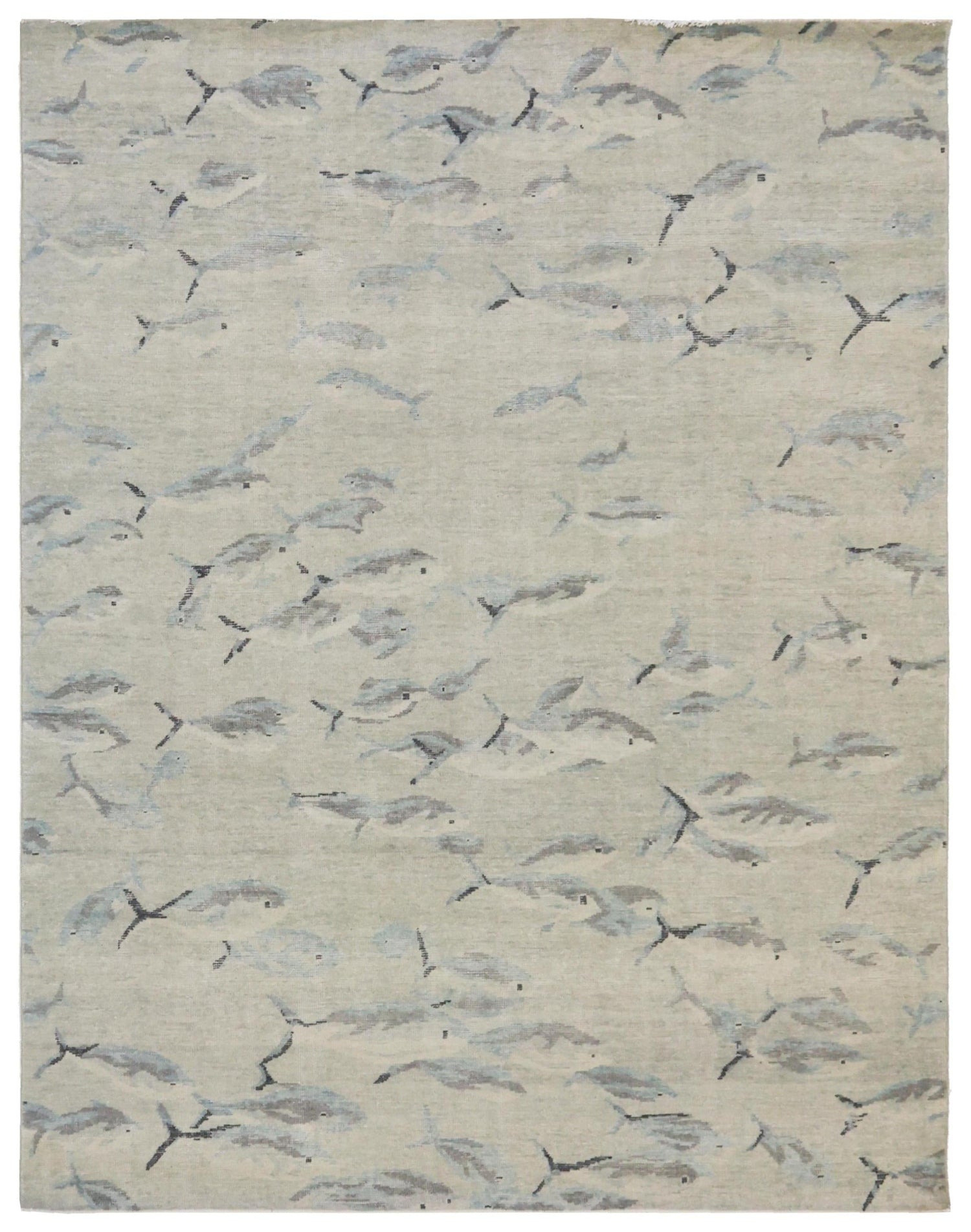 Fish School Handwoven Transitional Rug