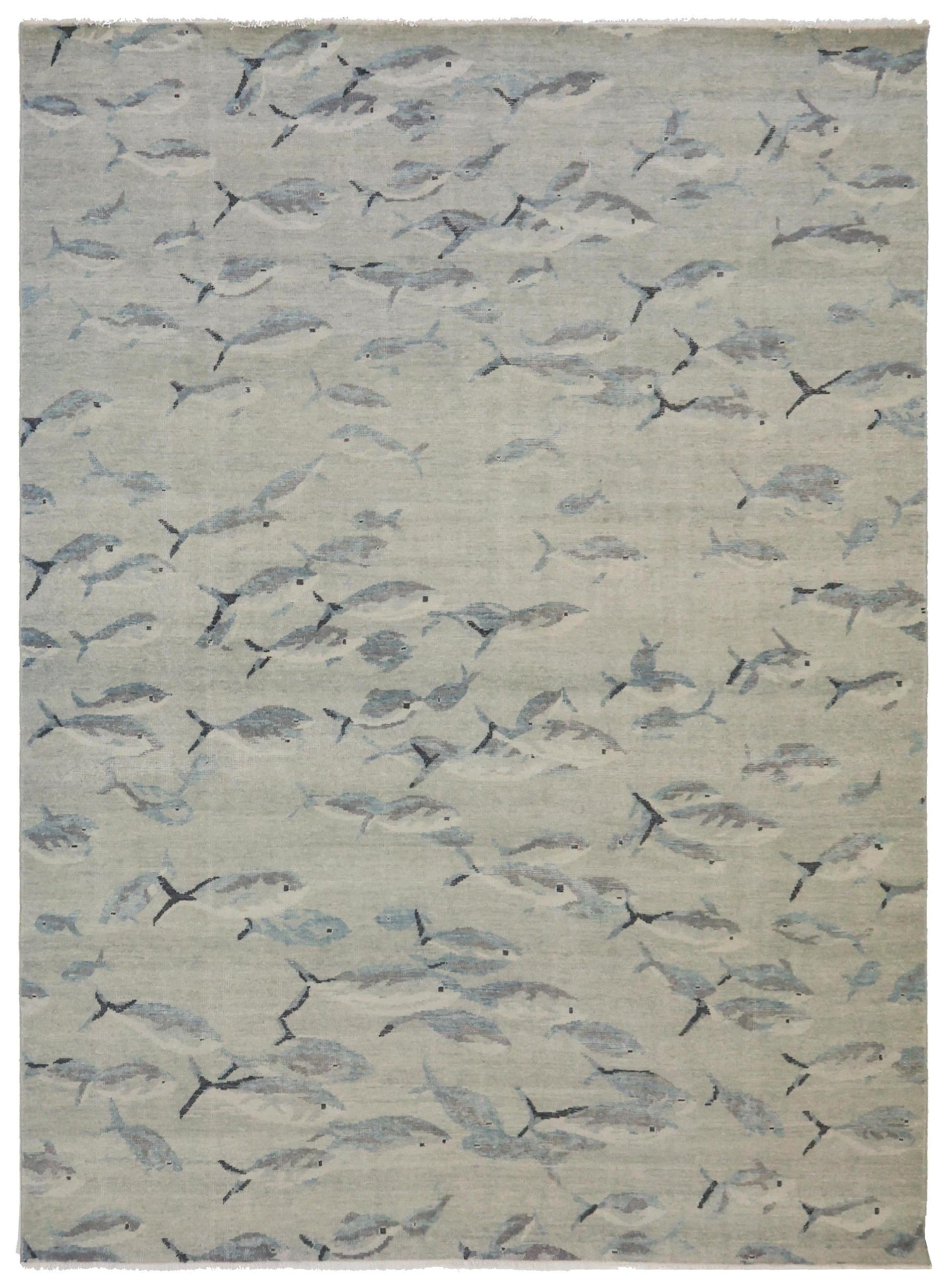 Fish School Handwoven Transitional Rug