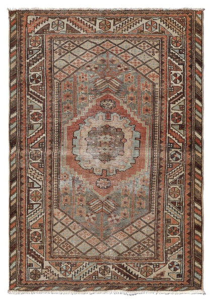 Vintage Hamadan Handwoven Transitional Rug