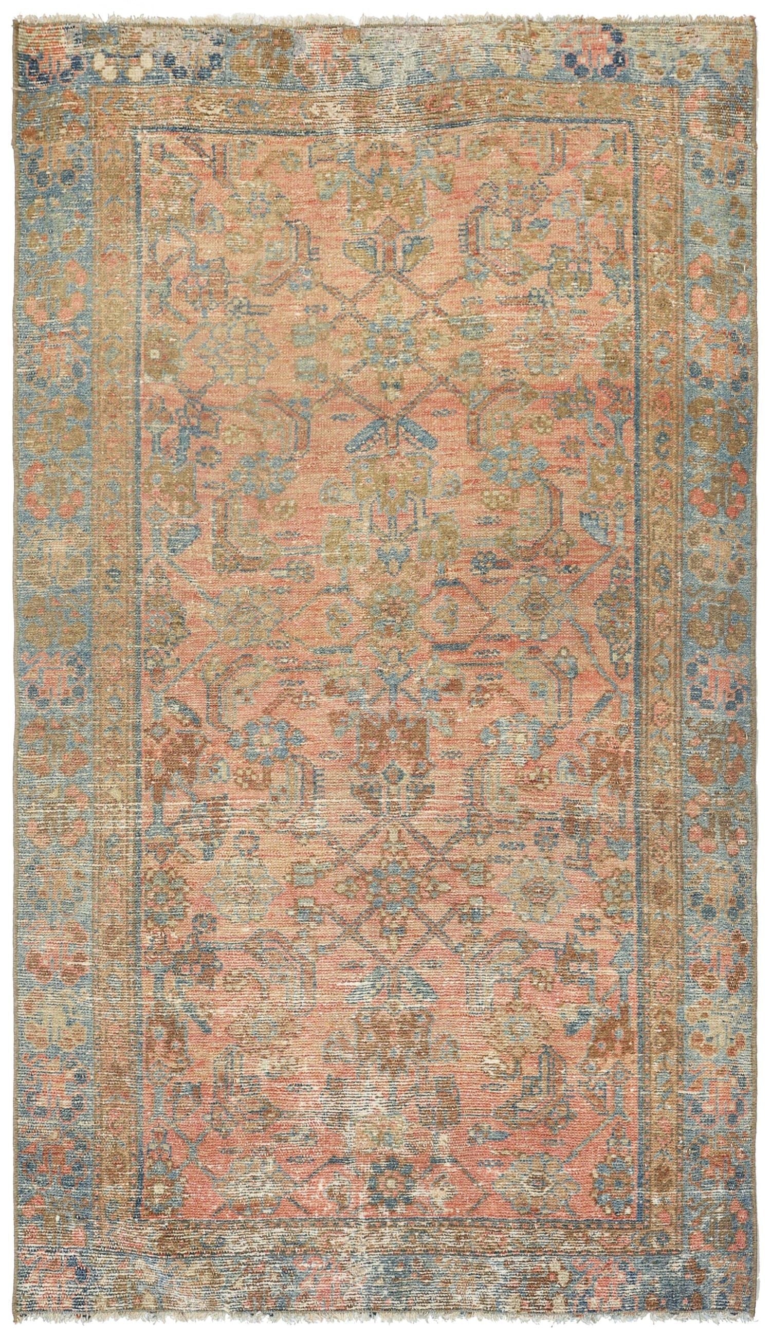 Vintage Hamadan Handwoven Transitional Rug