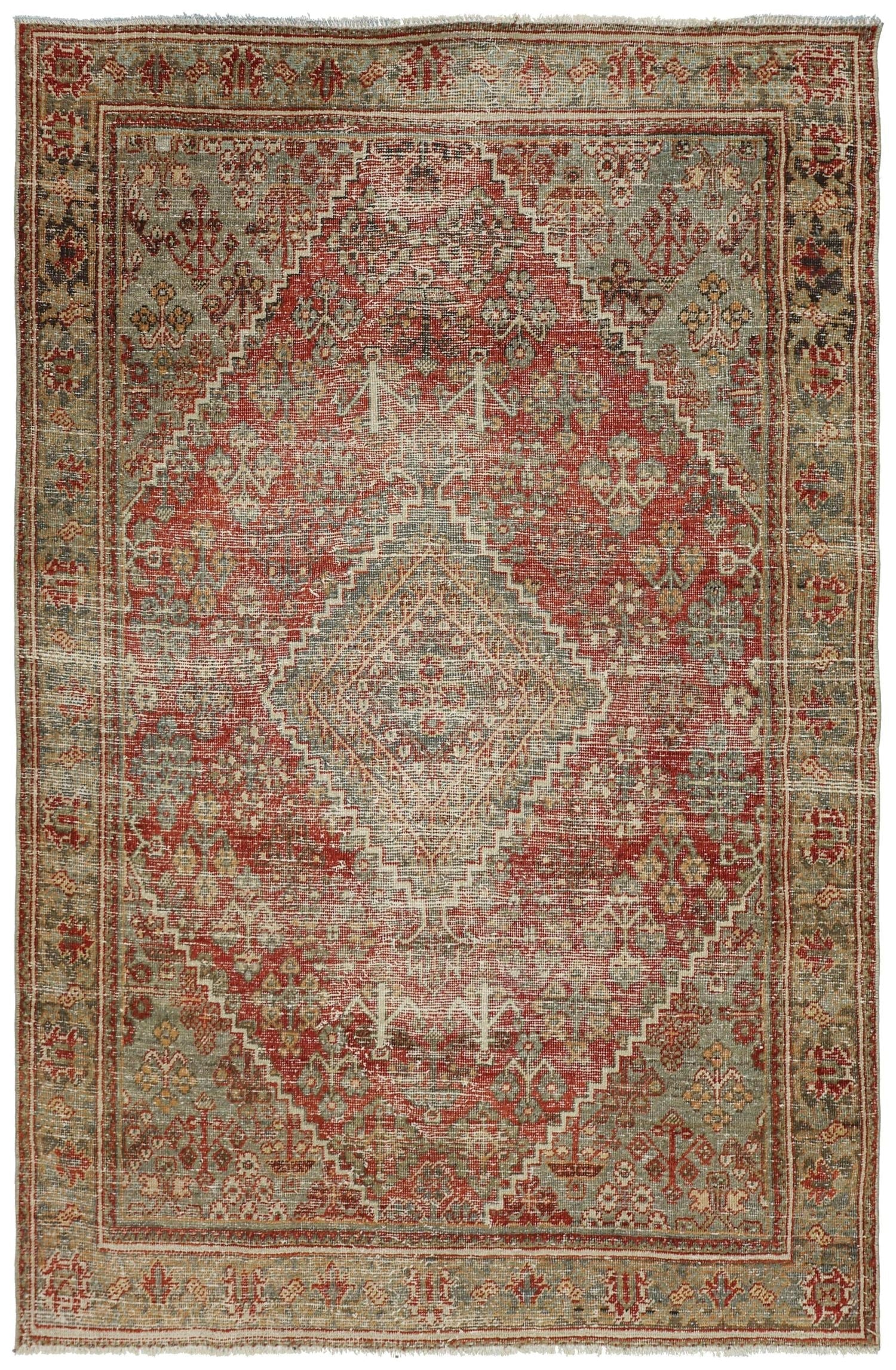 Vintage Joshaqan Handwoven Transitional Rug