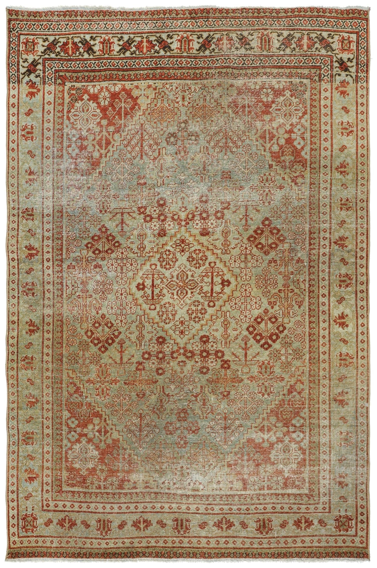 Vintage Joshaqan Handwoven Transitional Rug