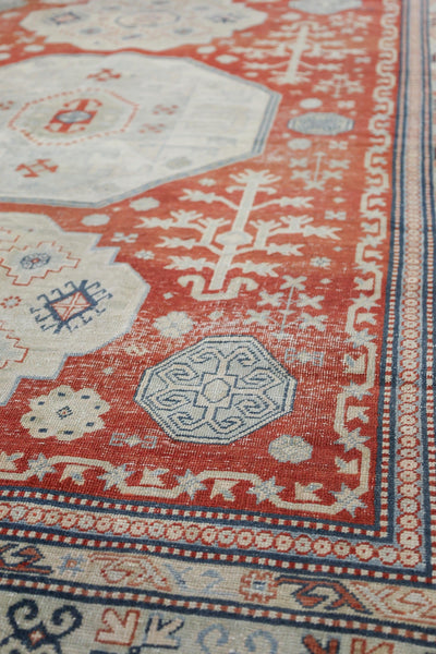 Vintage Kazak Handwoven Transitional Rug, J76671