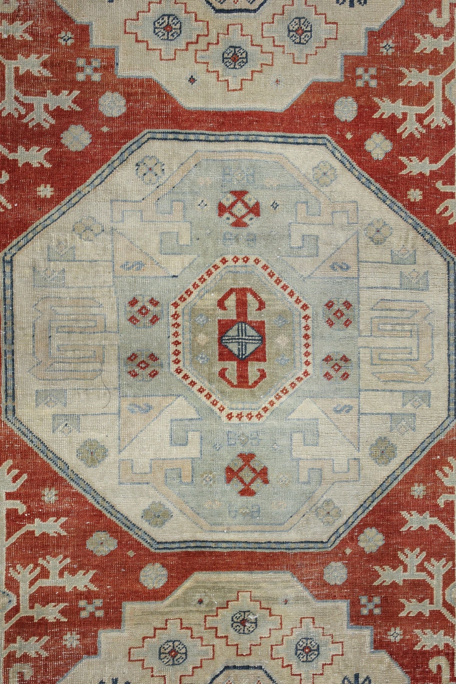 Vintage Kazak Handwoven Transitional Rug, J76671