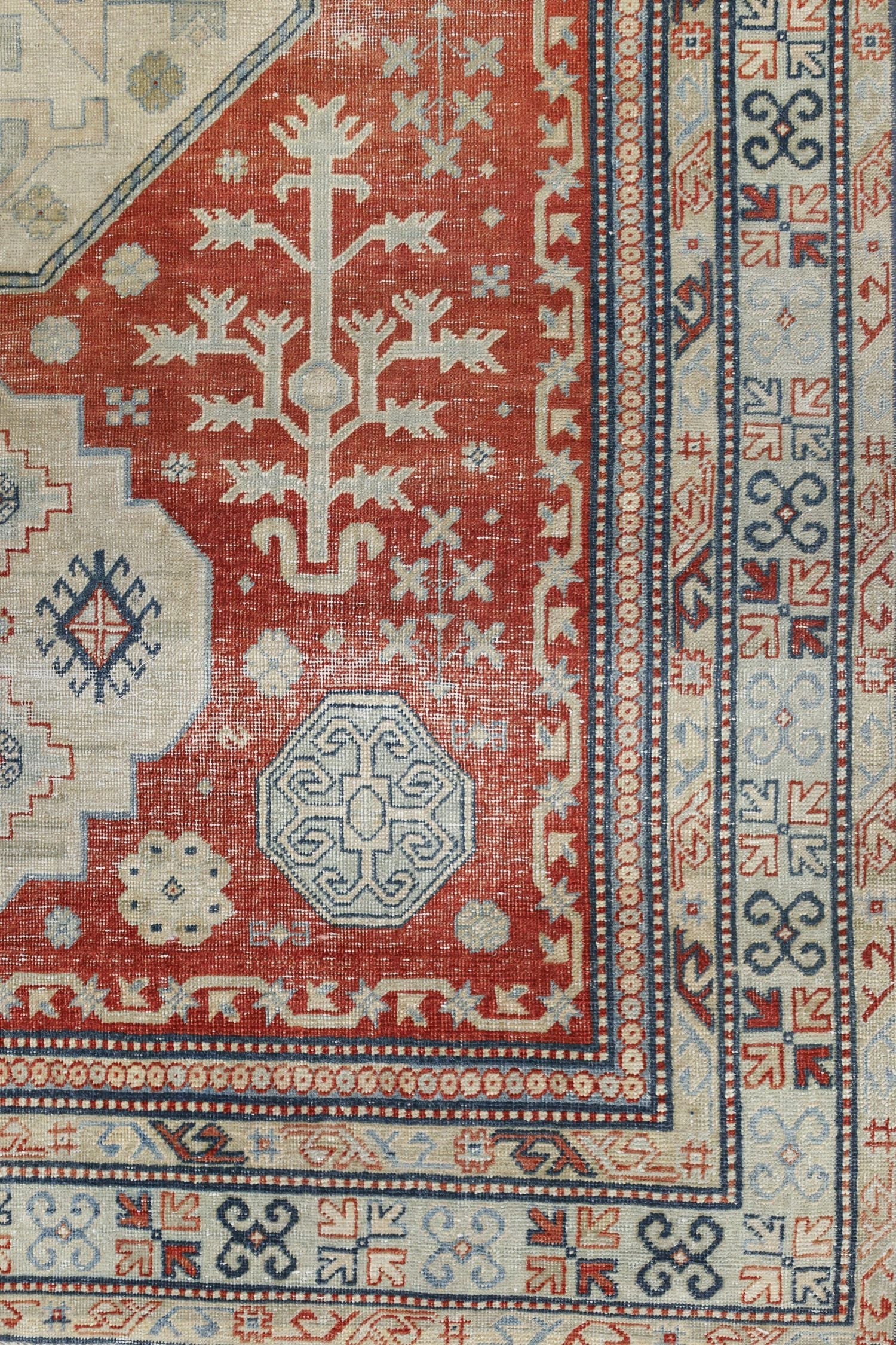 Vintage Kazak Handwoven Transitional Rug, J76671