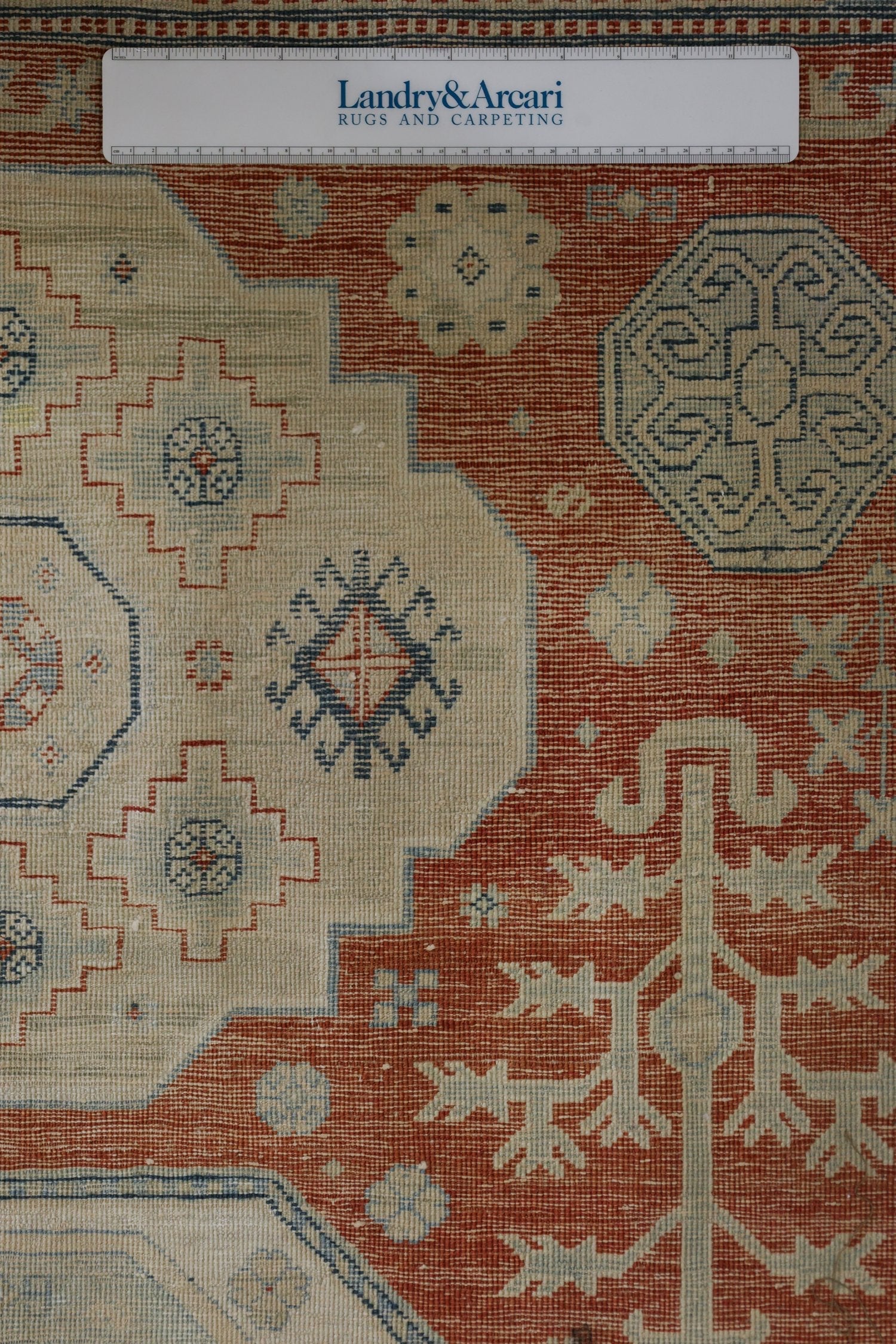 Vintage Kazak Handwoven Transitional Rug, J76671