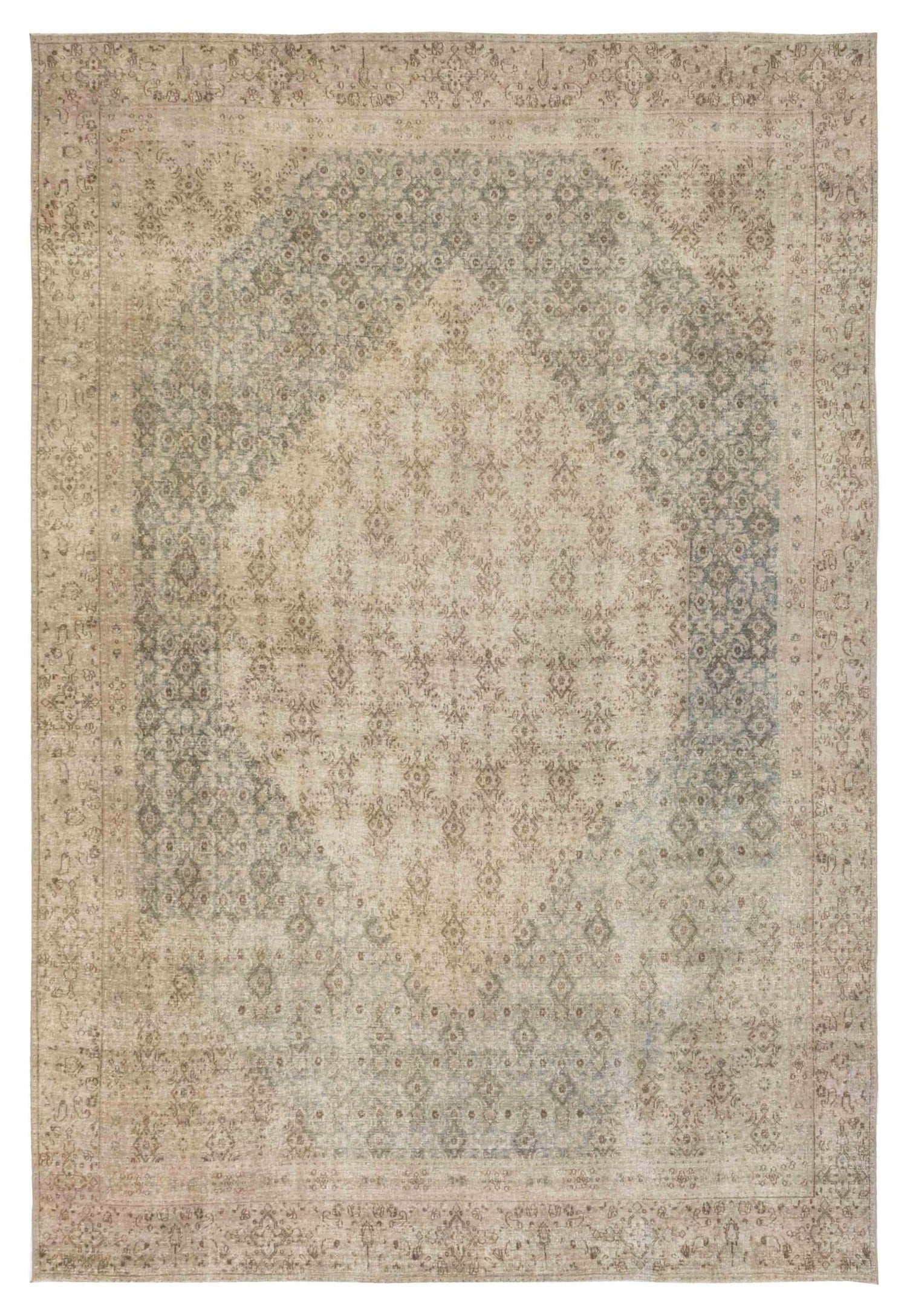 Vintage Khorasan Handwoven Transitional Rug