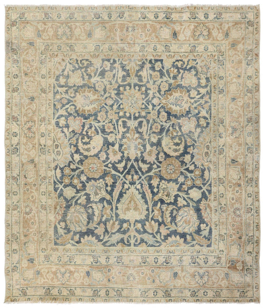 Vintage Mashad Handwoven Transitional Rug