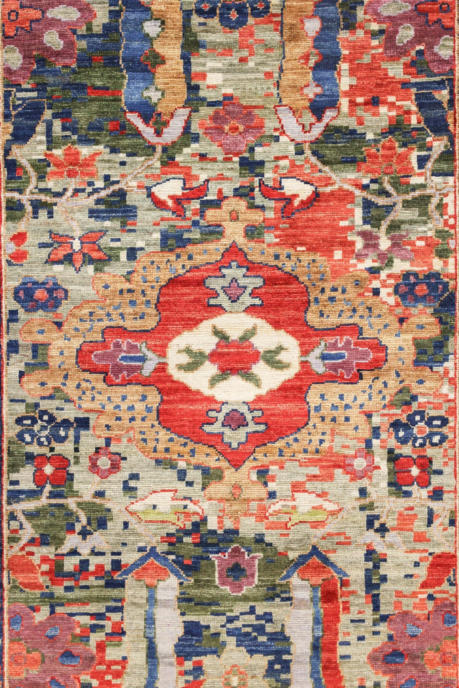 Moghul Erased Handwoven Transitional Rug, J77003