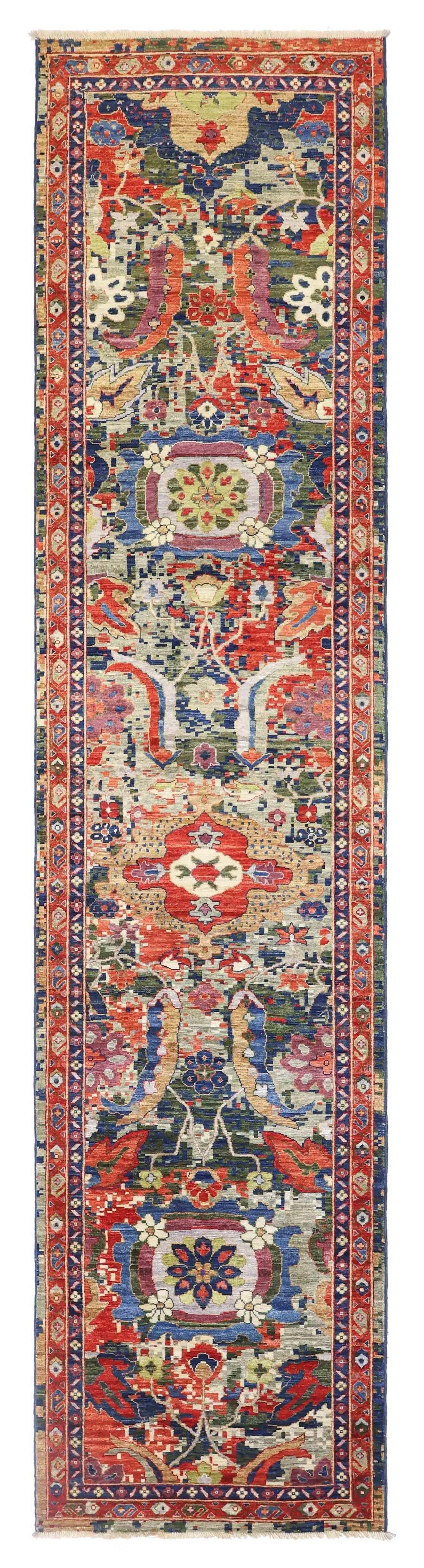 Moghul Erased Handwoven Transitional Rug