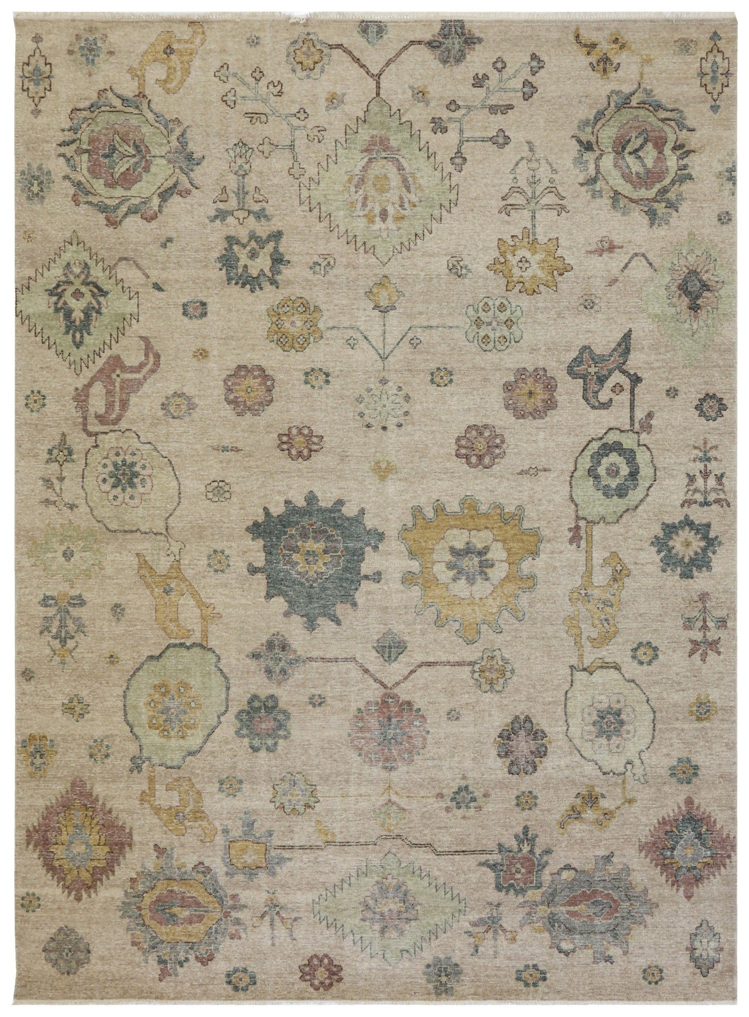 Oushak Handwoven Transitional Rug