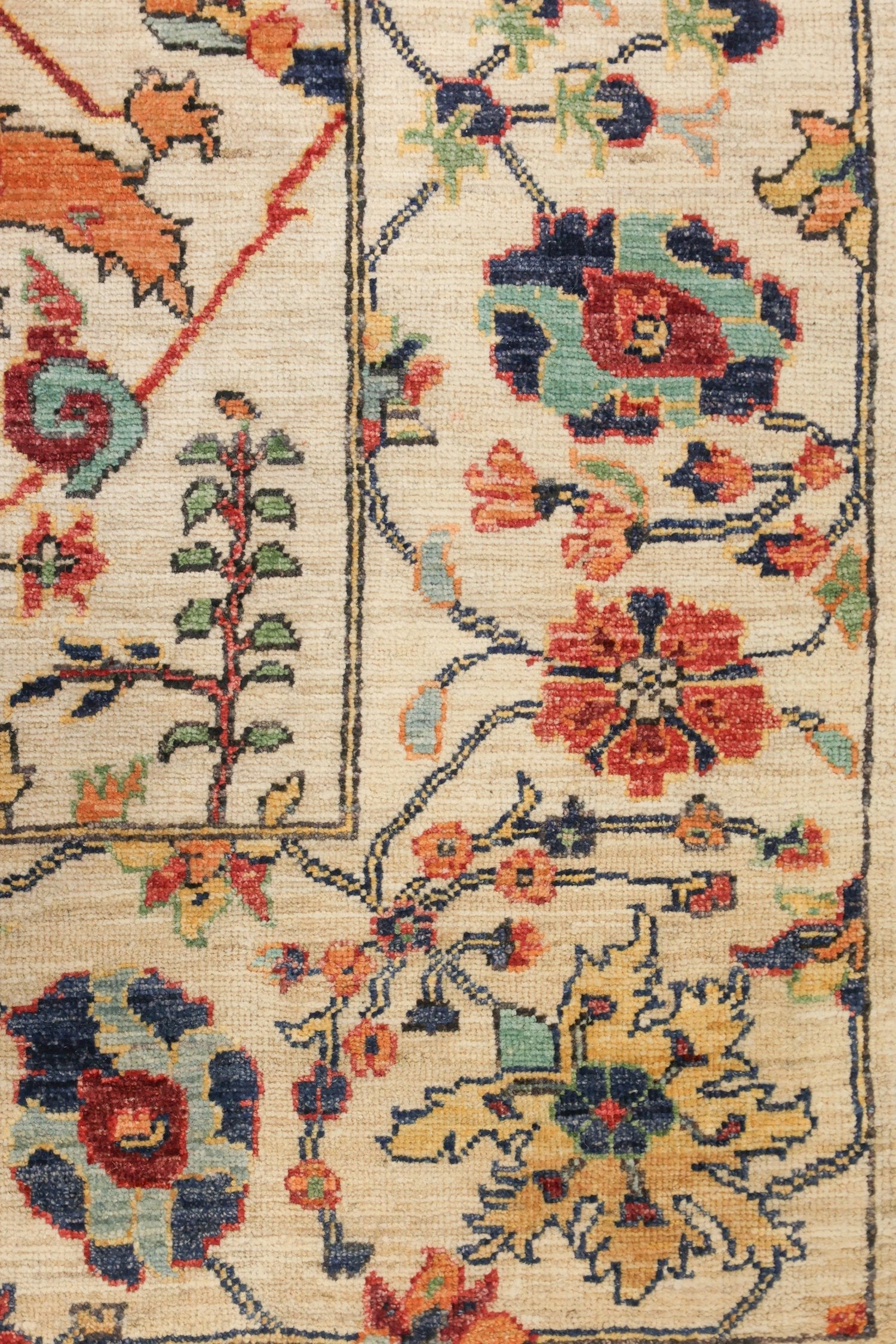 Sickle Leaf Handwoven Transitional Rug, J75005