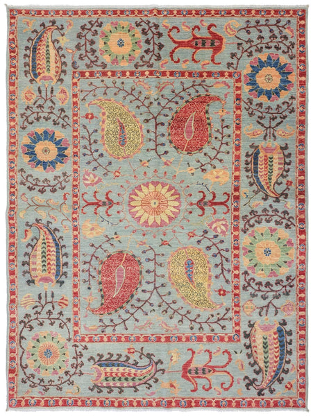 Suzani Handwoven Transitional Rug