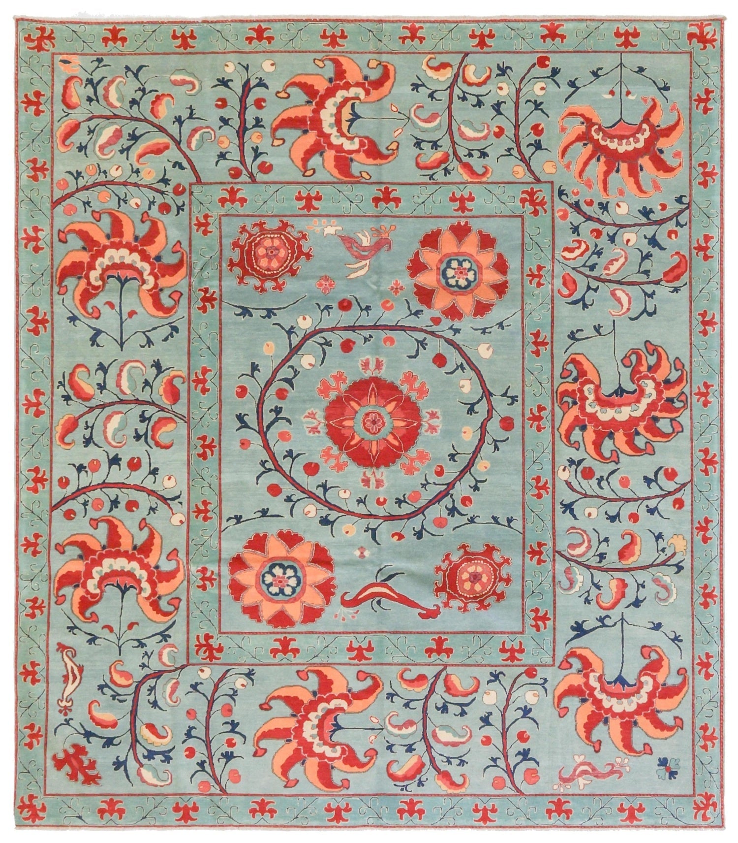 Suzani Handwoven Transitional Rug