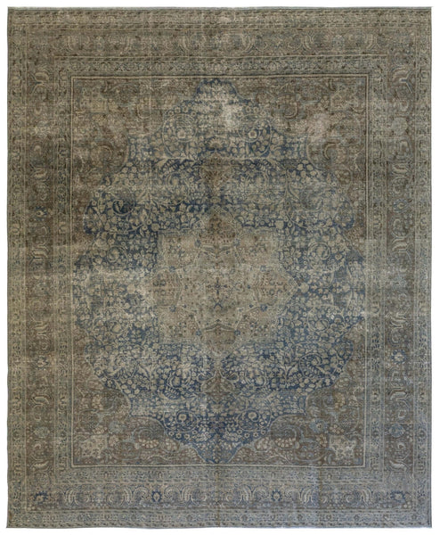 Vintage Tabriz Handwoven Transitional Rug
