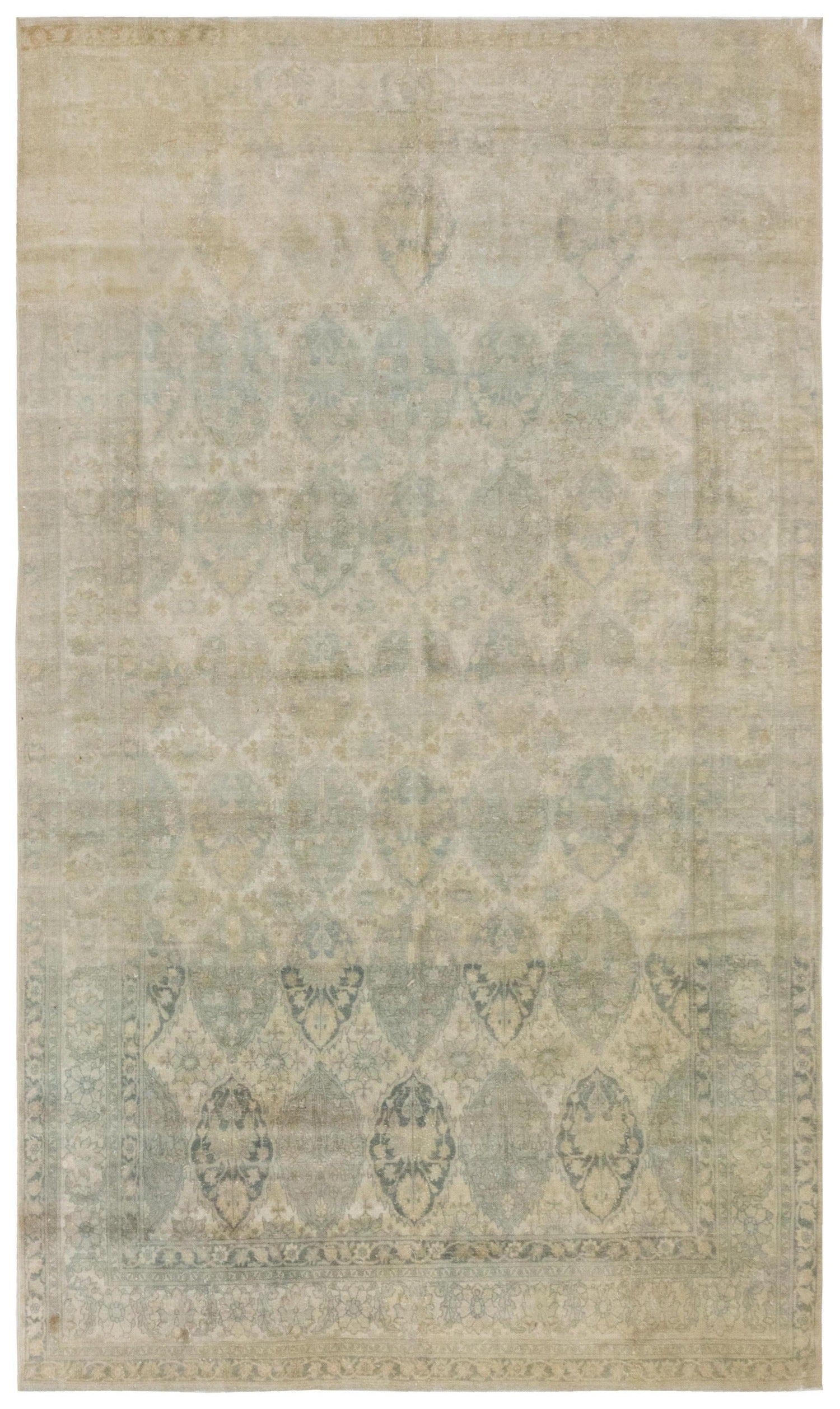 Vintage Tabriz Handwoven Transitional Rug