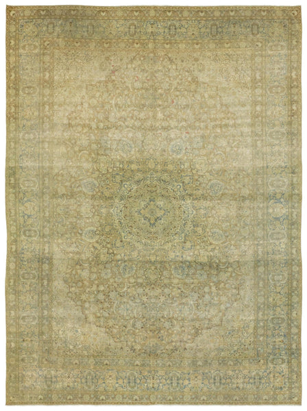 Vintage Tabriz Handwoven Transitional Rug