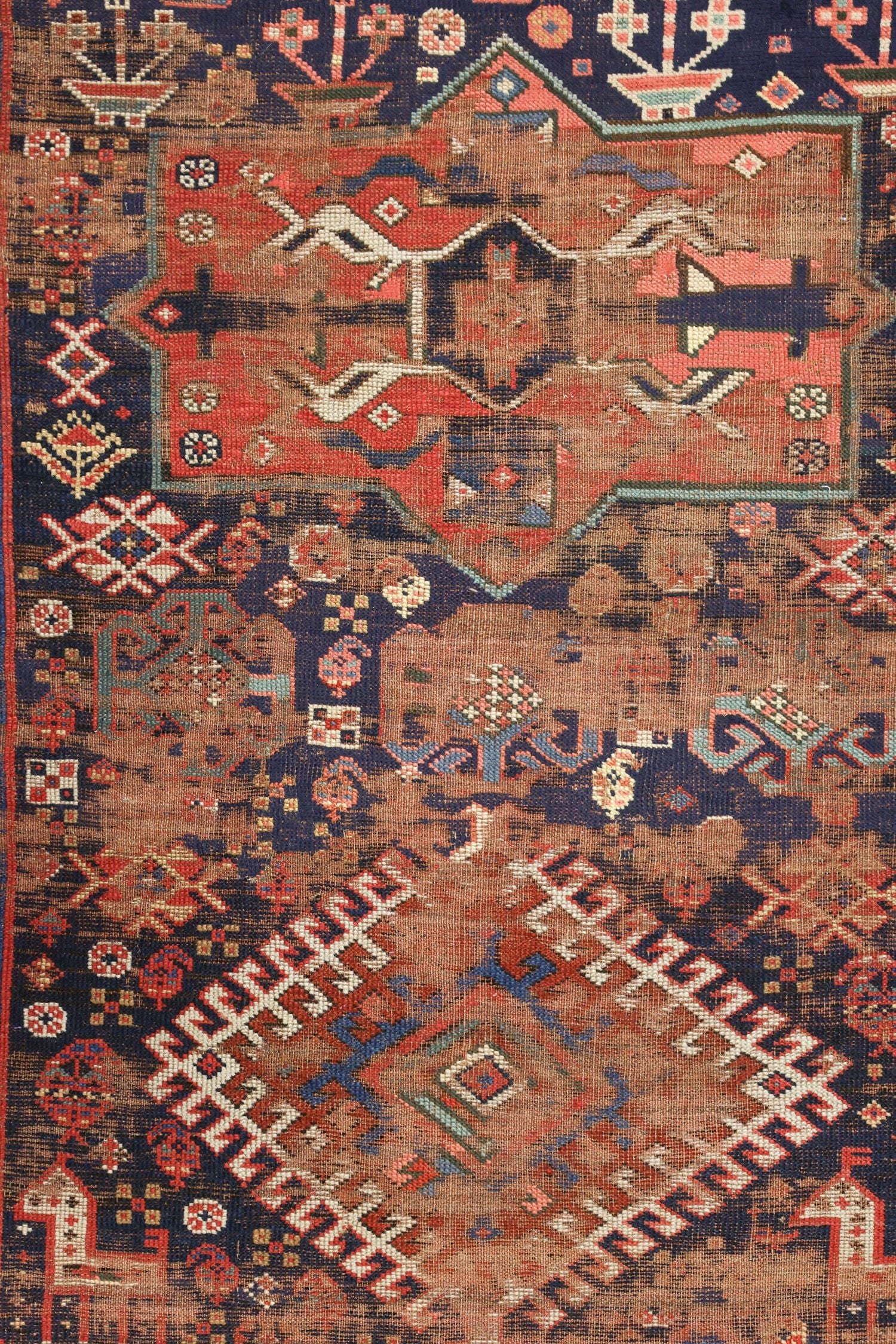 VintageHandwoven Tribal Rug, J75414