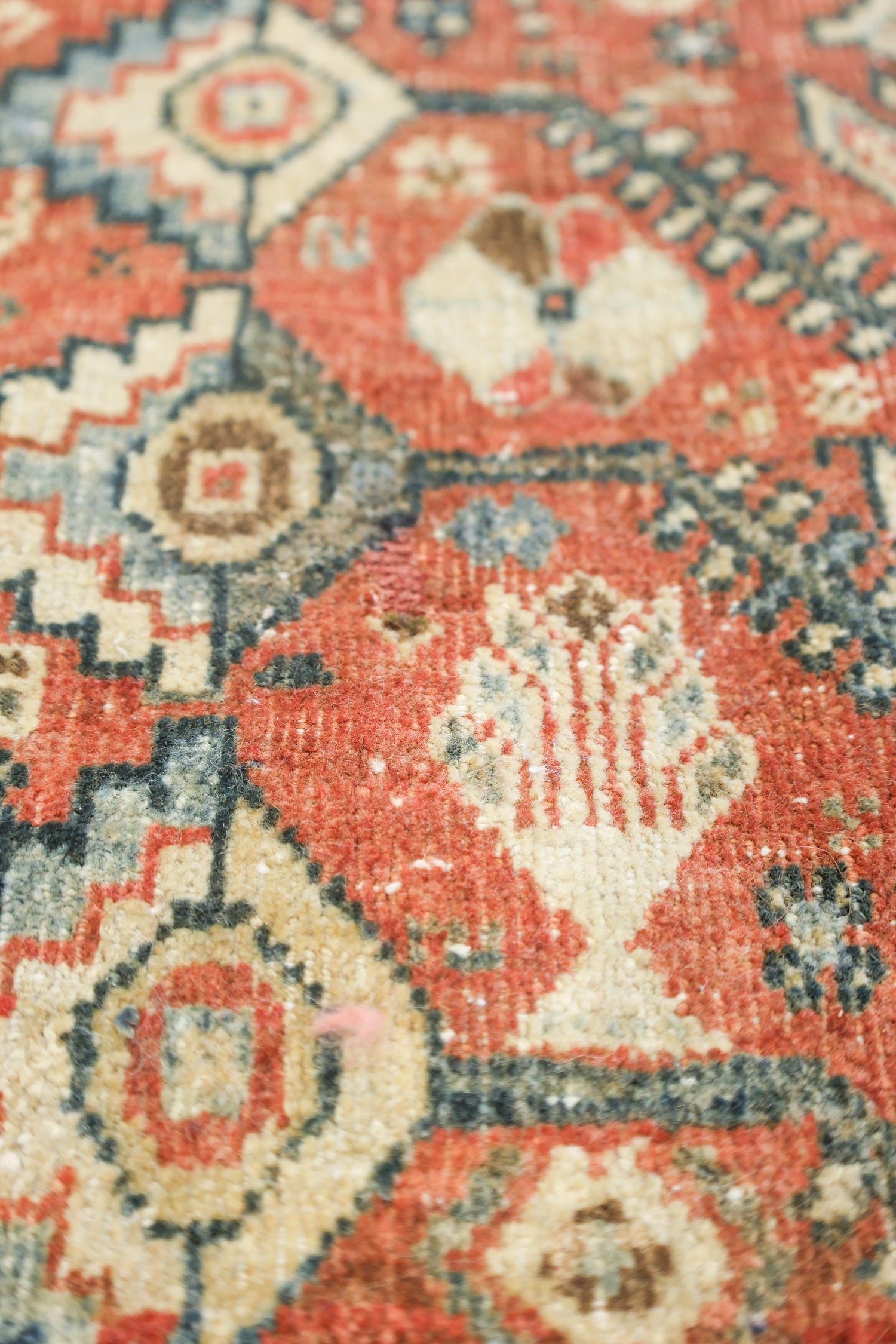 Vintage Abadeh Handwoven Tribal Rug, J73339