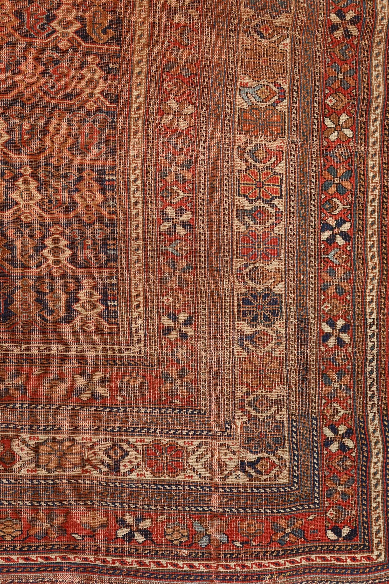 Vintage Afshar Handwoven Tribal Rug, J76390