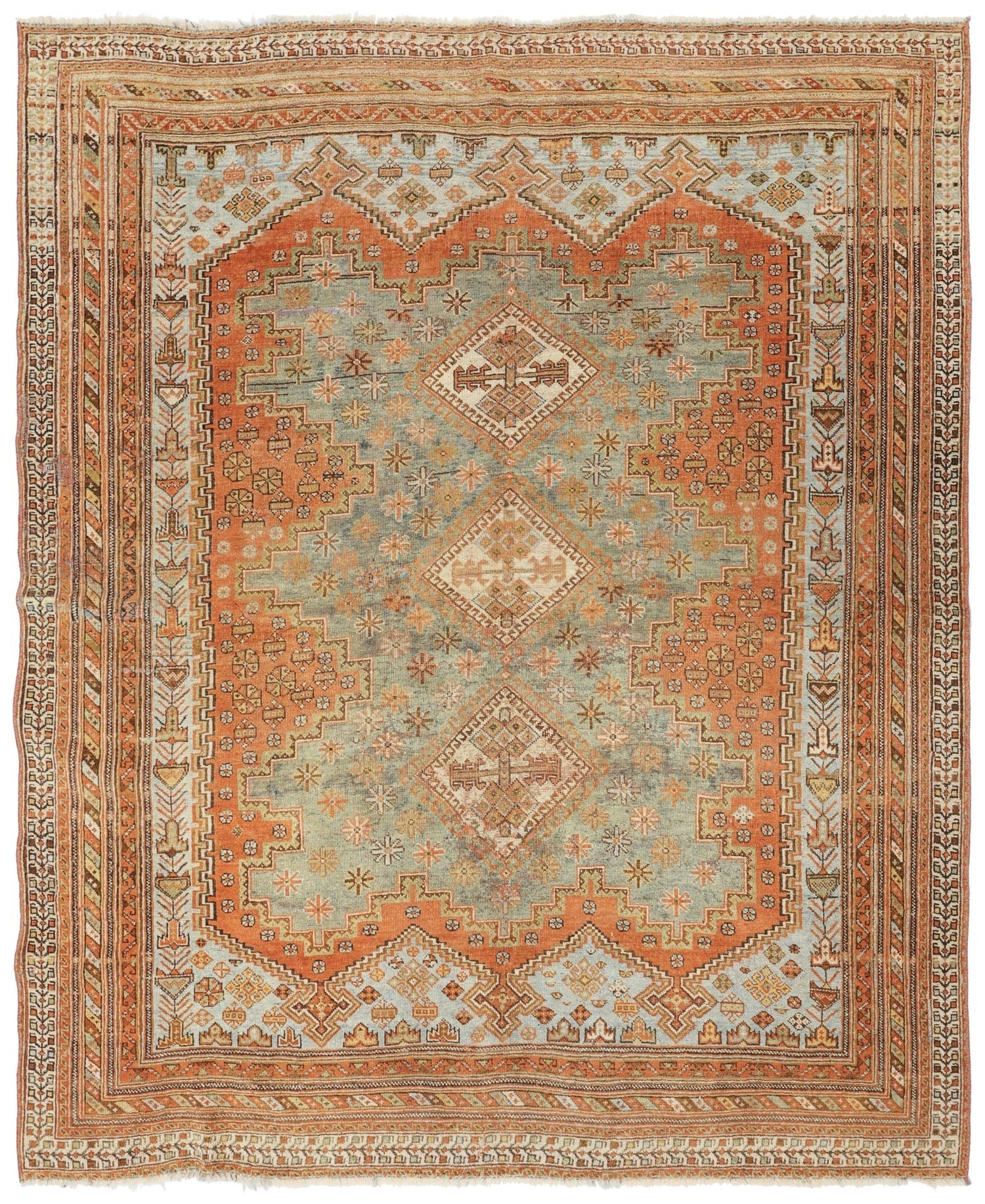 Vintage Afshar Handwoven Tribal Rug