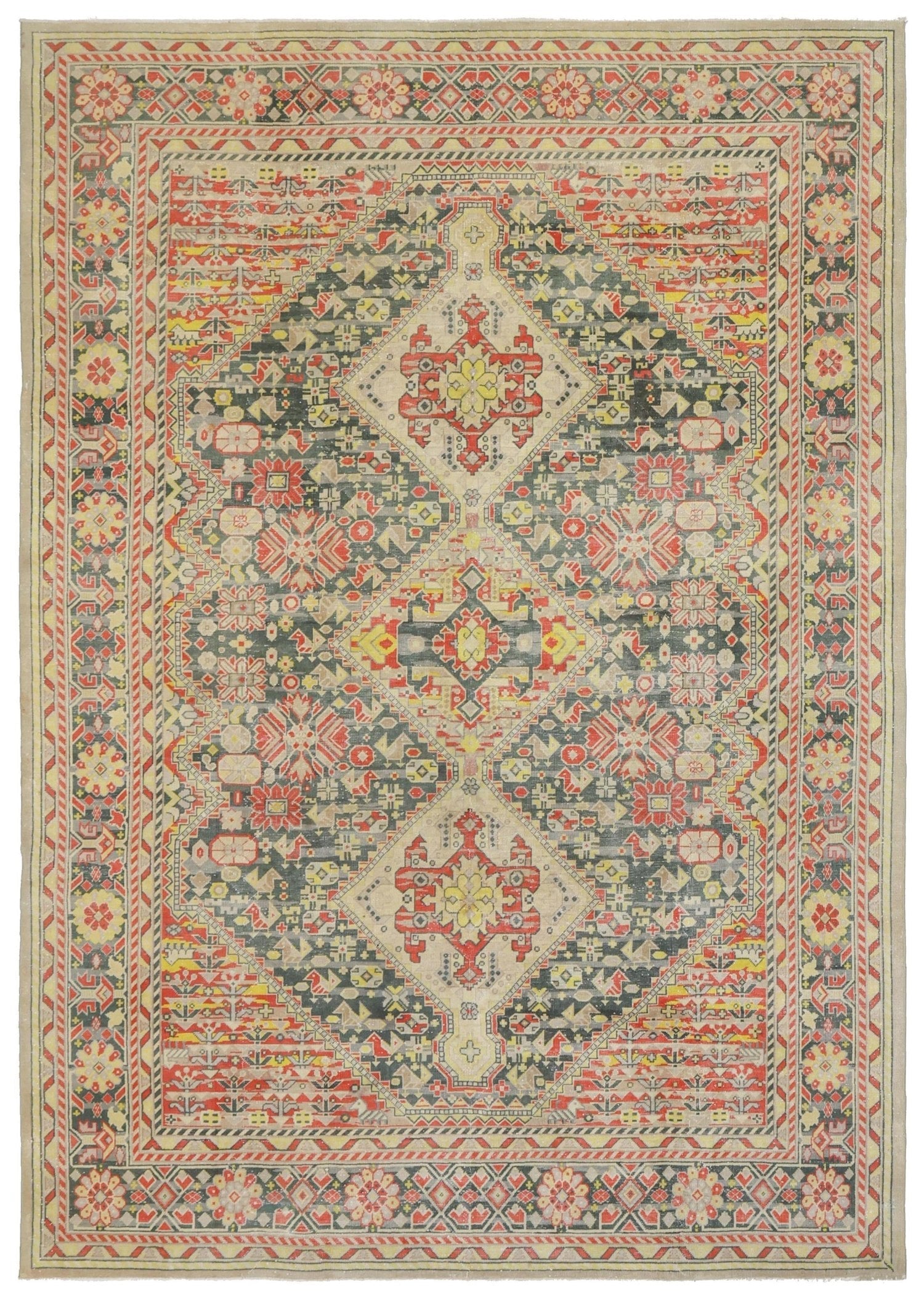 Vintage Agra Handwoven Tribal Rug