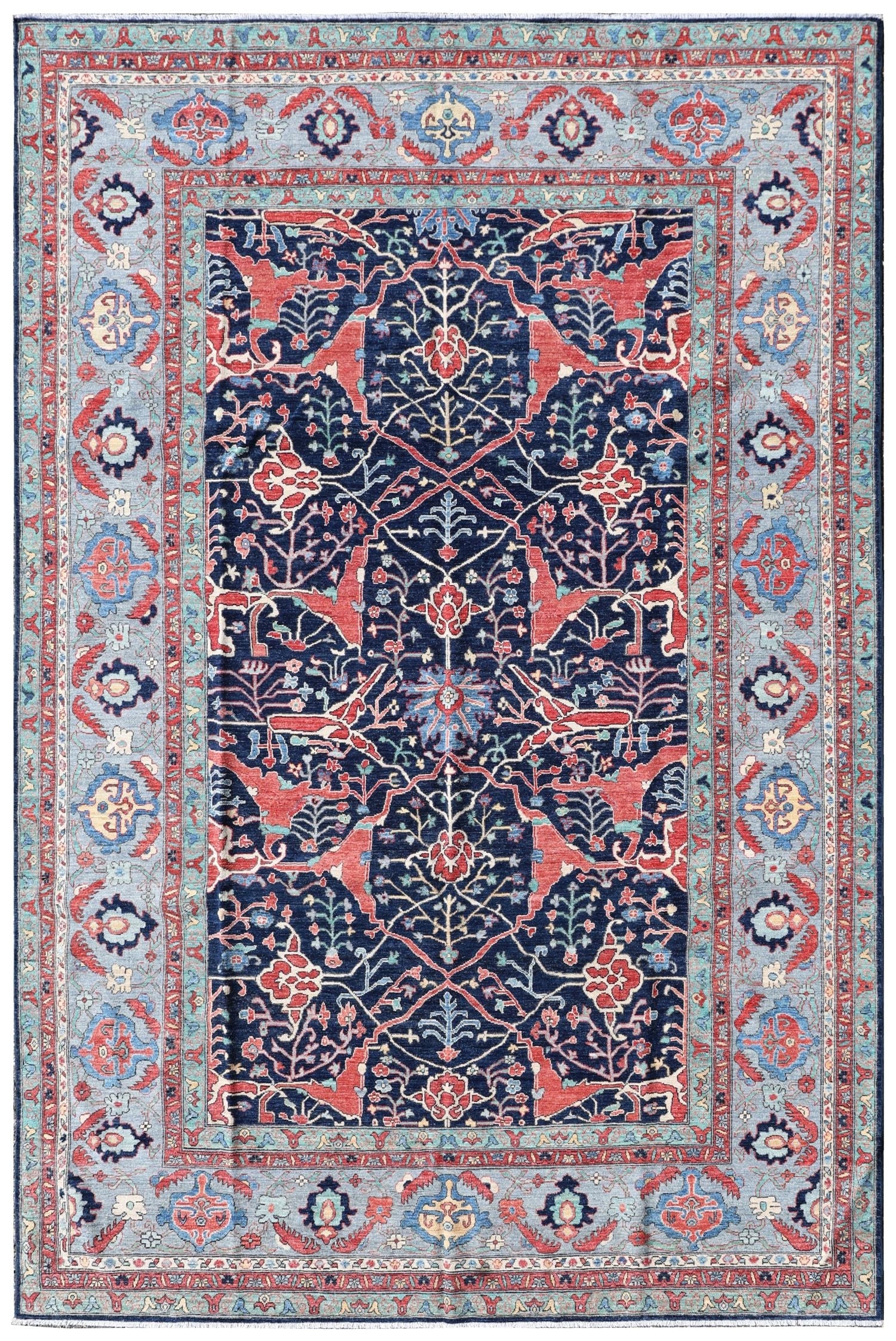 Arabesque Bijar Handwoven Tribal Rug