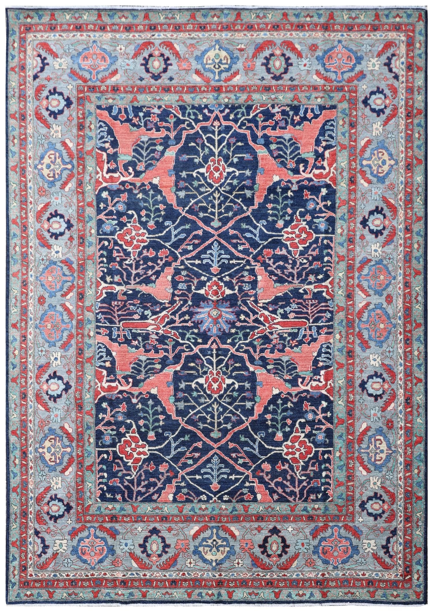 Arabesque Bijar Handwoven Tribal Rug