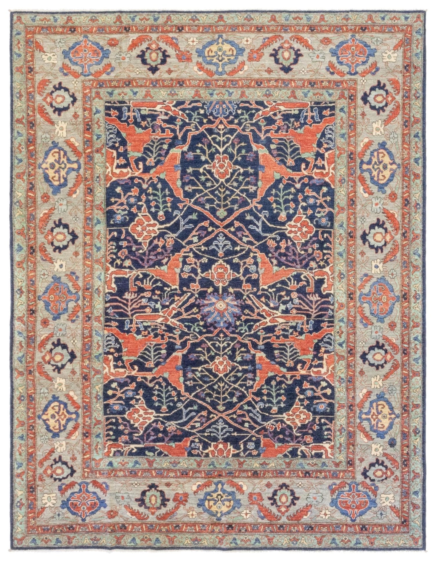 Arabesque Bijar Handwoven Tribal Rug