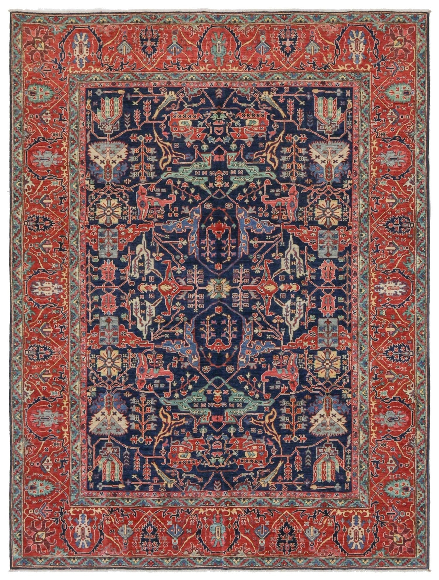 Arabesque Bijar Handwoven Tribal Rug